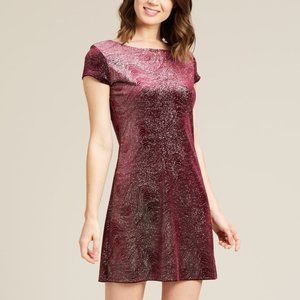 EUC Jump Apparel Glitter Wine Velvet Dress Size M